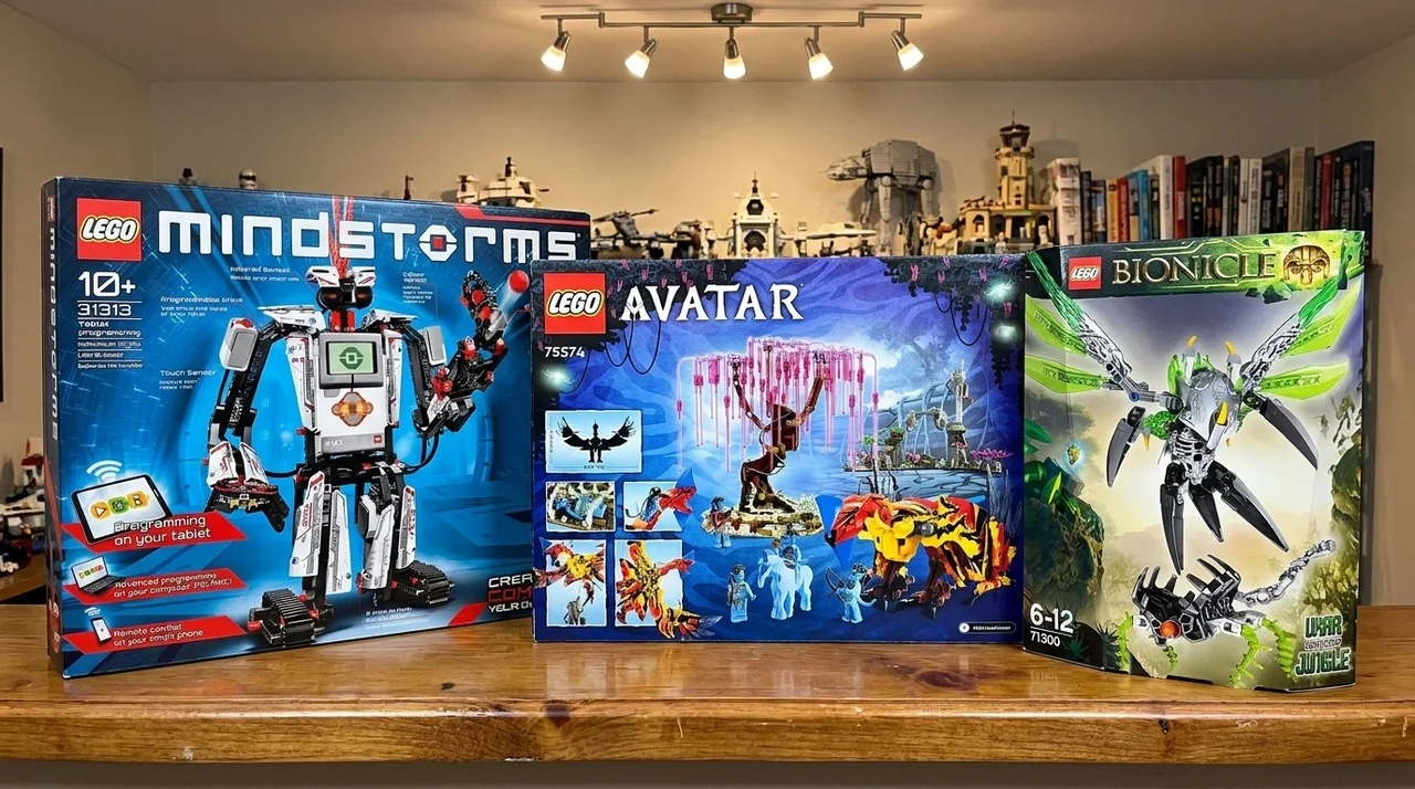 Retired LEGO Collection sitting on a table