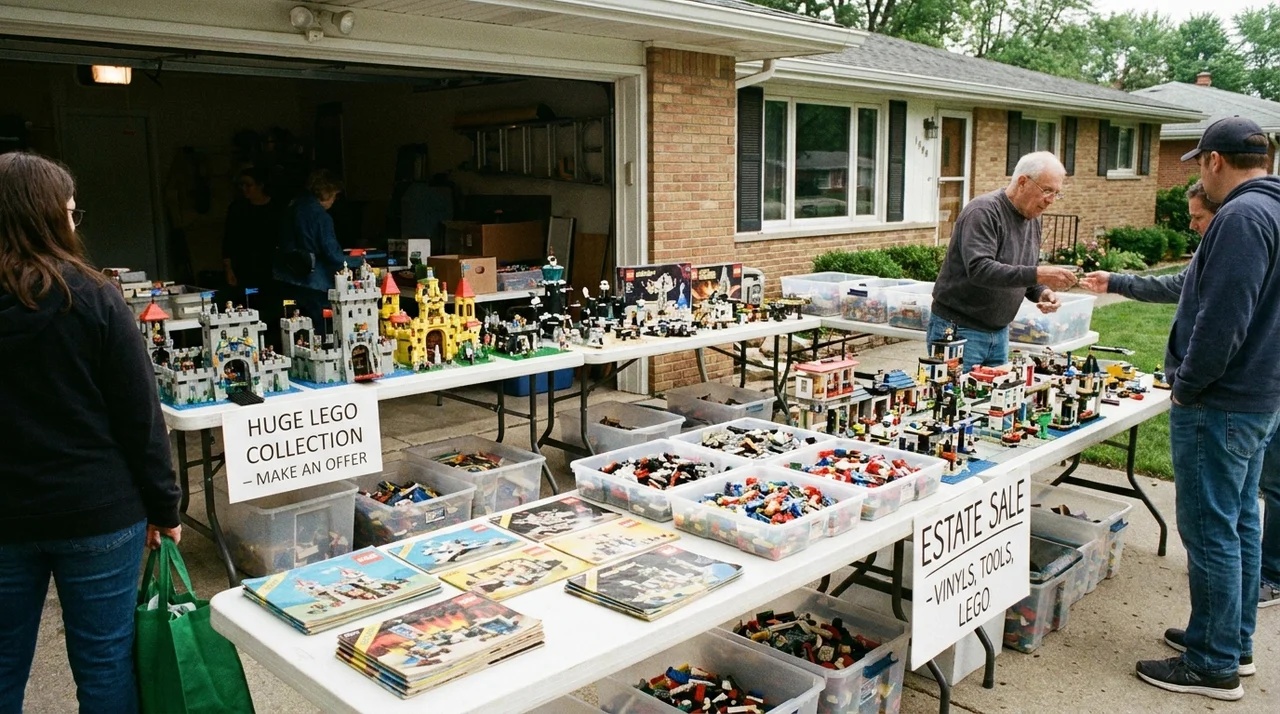 Selling LEGO at an estate sale