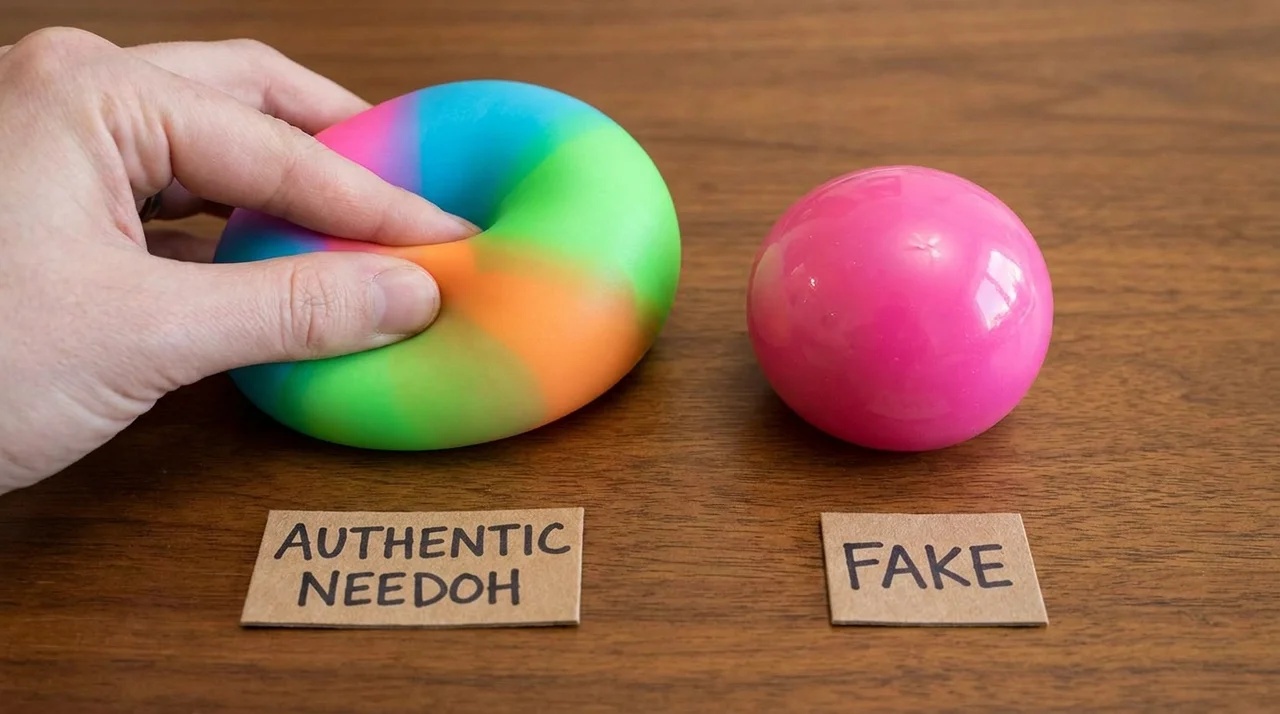 Real versus counterfeit Needohs on the market