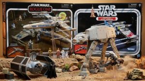 Toy display Diorama of Star Wars Vehicles, Ships and Playsets